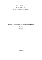 Essays 'Women Characters in the Novels by the Brontë Sisters', 1.