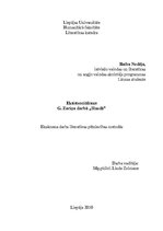 Essays 'Eksistenciālisms Gunta Zariņa darbā "Slazds"', 1.