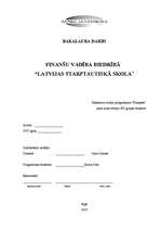 Term Papers 'Finanšu vadība biedrībā "Latvijas Starptautiskā skola"', 1.