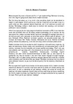 Essays 'Life of a modern translator', 1.