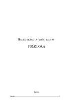 Research Papers 'Baltā krāsa latviešu tautas folklorā', 1.