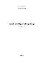 Research Papers 'Sociāli atbildīgas valsts princips', 1.