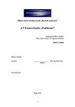 Research Papers 'A/s komercbanka "Baltikums"', 1.