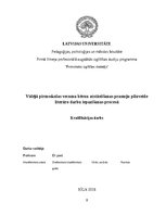 Term Papers 'Vidējā pirmsskolas vecuma bērnu atstāstīšanas prasmju pilnveide literāro darbu i', 1.