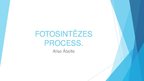 Presentations 'Fotosintēzes process', 1.