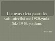 Presentations 'Lietuvas vieta pasaules saimniecībā no 1920.-1940. gadam', 1.