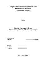 Research Papers 'Baltijas vērtspapīru tirgus', 1.