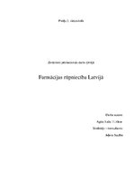 Research Papers 'Farmācijas rūpniecība Latvijā', 1.