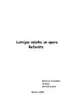 Research Papers 'Latvijas mūzika un opera', 1.
