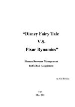 Essays 'Disney Fairy Tale V.S.Pixar Dynamics', 1.