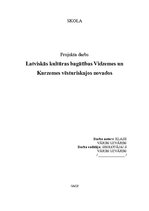 Research Papers 'Latviskās kultūras bagātības Vidzemes un Kurzemes vēsturiskajos novados', 1.