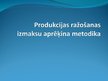 Presentations 'Produkcijas ražošanas izmaksu aprēķina metodika', 1.