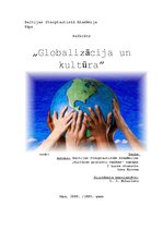 Research Papers 'Globalizācija un kultūra', 1.
