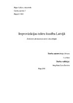 Research Papers 'Improvizācijas teātri Latvijā', 1.