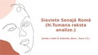 Presentations 'Sieviete Senajā Romā (H.Tumana raksta analīze)', 1.