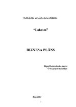 Business Plans 'SIA "Lakosta"', 1.