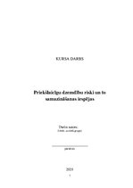 Research Papers 'Priekšlaicīgu dzemdību riski un to samazināšanas iespējas', 1.