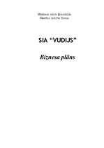 Business Plans 'SIA “Vudijs”', 1.