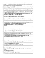 Summaries, Notes 'Discovering computers - system software - glossary', 5.