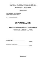 Term Papers 'Patvēruma saņemšanas procedūras tiesiskie aspekti Latvijā', 1.