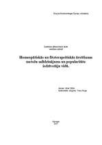 Research Papers 'Homeopātiskās un fitoterapeitiskās ārstēšanas metodes salīdzinājums un popularit', 1.