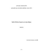 Research Papers 'Karls Ortvins Sauers un viņa idejas', 1.