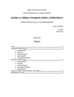 Research Papers 'Latvijas un Vācijas transporta sistēmu salīdzinājums', 1.
