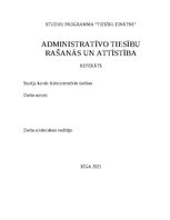 Research Papers 'Administratīvo tiesību rašanās un attīstība', 1.
