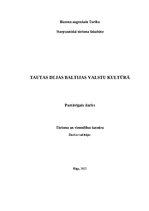 Research Papers 'Tautas dejas Baltijas valstu kultūrā', 1.