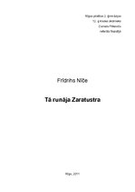 Research Papers 'F.Nīče "Tā runāja Zaratustra"', 1.