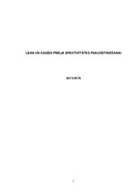 Research Papers '"Lean un Kaizen" pieeja uzņēmuma efektivitātes paaugstināšanai', 1.