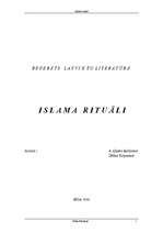 Research Papers 'Islama rituāli', 1.