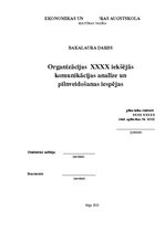 Term Papers 'Organizācijas X iekšējās komunikācijas analīze un pilnveidošanas iespējas', 1.