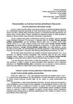 Summaries, Notes 'Starptautiskie un Latvijas tūrisma plānošanas dokumenti', 1.