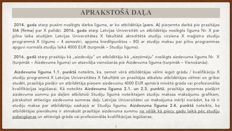 Presentations 'Vienošanās par profesionālo apmācību juridiskā kvalifikācija', 3.