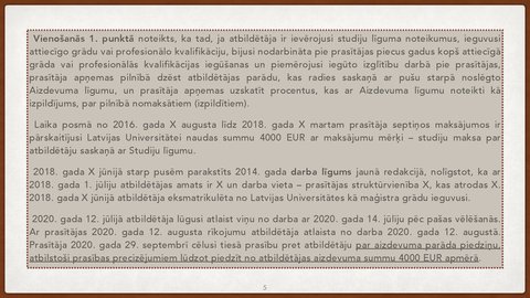 Presentations 'Vienošanās par profesionālo apmācību juridiskā kvalifikācija', 5.