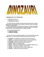 Summaries, Notes 'Dinozauri', 1.
