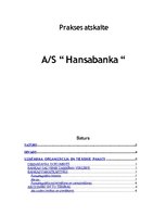Practice Reports 'AS "Hansabanka"', 1.