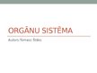 Presentations 'Orgānu sistēma', 1.