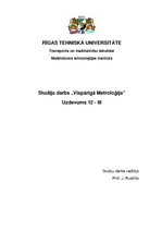 Summaries, Notes 'Vispārīgā metroloģija', 1.