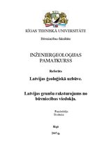 Research Papers 'Latvijas ģeoloģiskā uzbūve. Latvijas grunšu raksturojums no būvniecības viedokļa', 1.