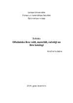 Research Papers 'Oftalmisko lēcu veidi, materiāli, klājumi, ražotāji un lēcu katalogi', 1.