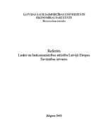 Research Papers 'Lauku un lauksaimniecības attīstība Latvijā Eiropas Savienības ietvaros', 1.