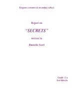 Research Papers 'Report on "Secrets" Written by Danielle Steel', 1.