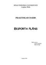 Samples 'Eksporta plāns', 1.