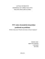Research Papers 'NVS valstu ekonomiskās integrācijas panākumi un problēmas', 1.