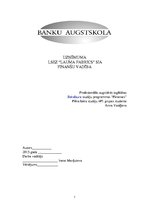 Research Papers 'LSEZ "Lauma Fabrics" SIA finanšu vadība', 1.