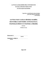 Research Papers 'Latvijas masu saziņas līdzekļu darbība ekonomikas lejupslīdes atspoguļošanā', 1.