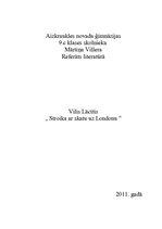 Research Papers 'Referāts par Viļa Lācīša grāmatu "Stroika ar skatu uz Londonu"', 1.