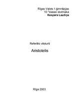 Research Papers 'Aristotelis', 1.